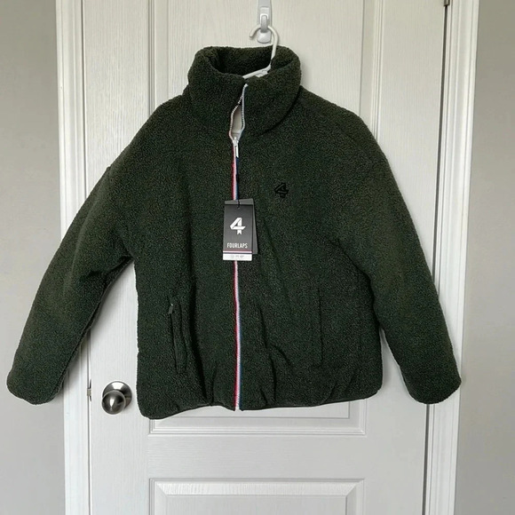 NWT Fourlaps 4 Reversible Polar Quilted Sherpa Down Filled Winter Jacket Size M - Picture 8 of 15